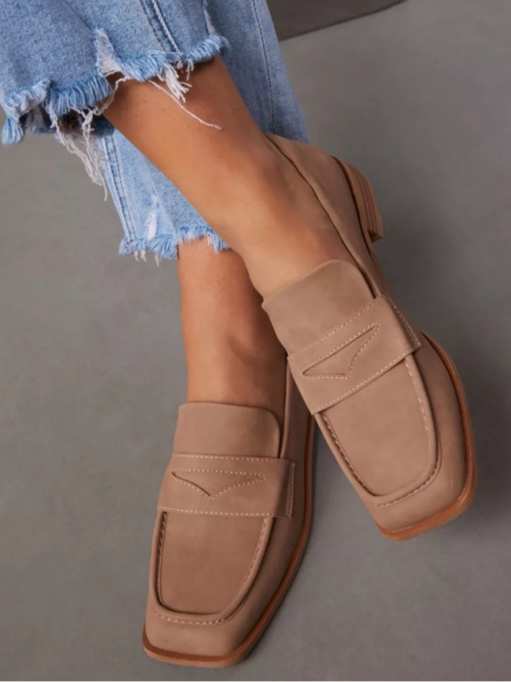 New Oasis Society Soft Tan Penny Loafers